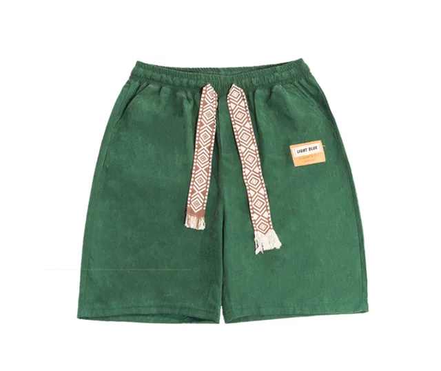 Summer Drawstring Couple American Sports Basketball Shorts Green - Shop at LoveMi
