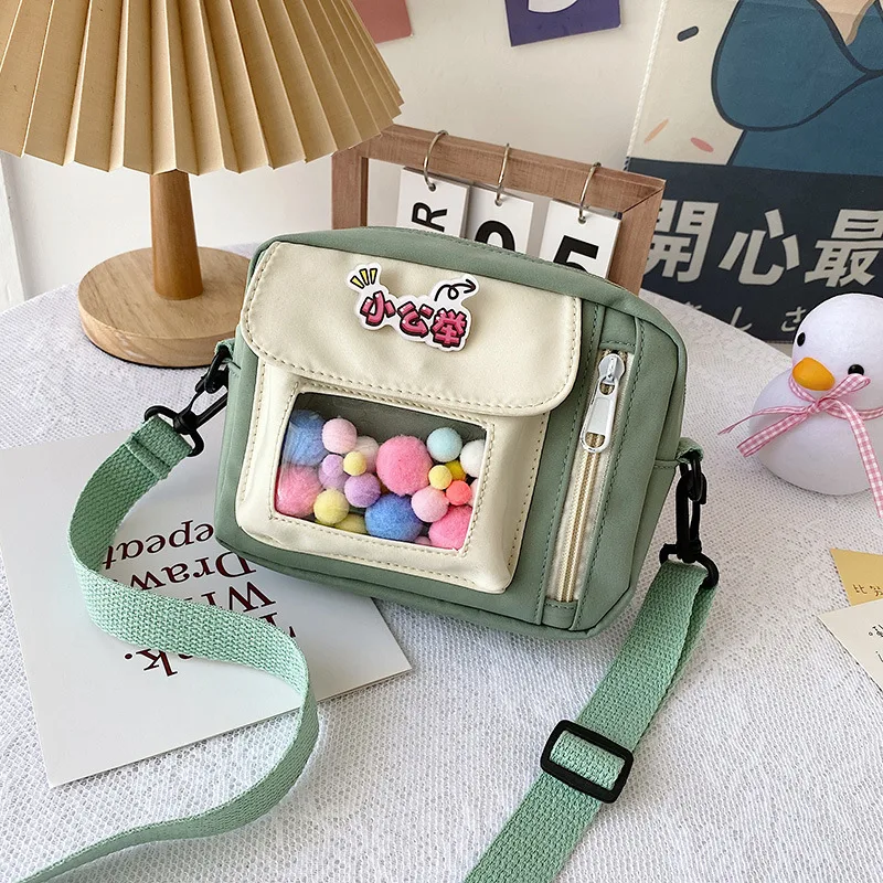 New Nylon Women's Literary Cute Shoulder Messenger Bag Green - Shop at LoveMi