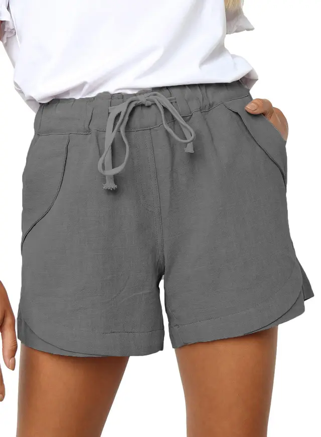 Casual Tencel Women's High Waist Tie Loose Wide Leg Pants Dark Grey - Shop at LoveMi