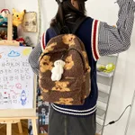 Ladies Fashion Korean Style Girls Backpack - Brown