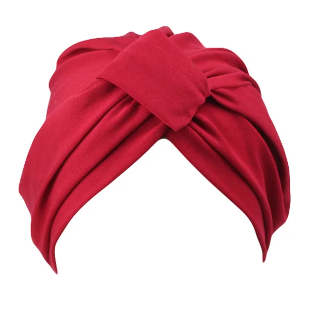 Angled Cotton Faux Knit Fabric Solid Yoga Indian Hat Red - Shop at LoveMi