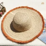 Natural Lafite Hat Sun Protection Hat - Orange