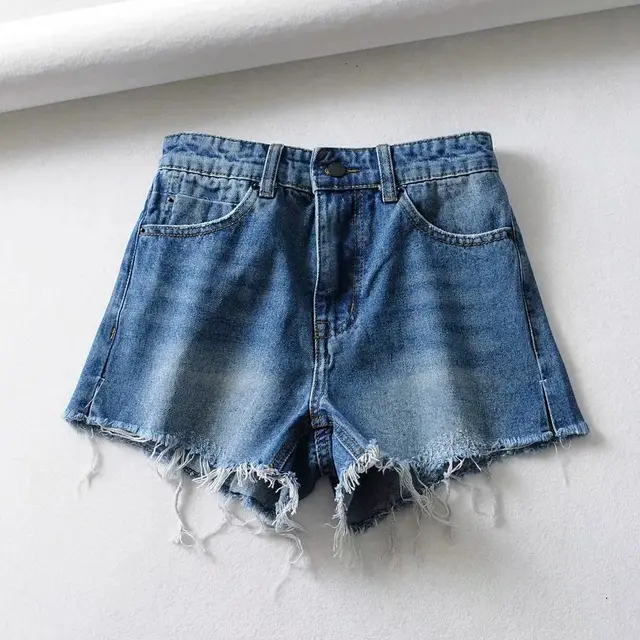 High Rise Mini Denim Shorts Vintage Blue - Shop at LoveMi
