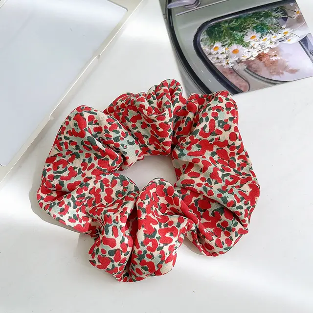 Cute Girl All match Large Intestine Hair Rope Ins Rubber Band Red - Shop at LoveMi