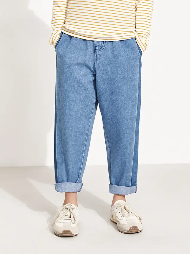 Tide Brand Unisex Car Night Print Trousers Blue - Shop at LoveMi