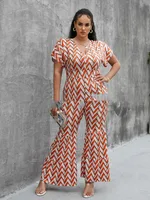 Fashion High Waist Type Printed Plaid French Waist - Suit