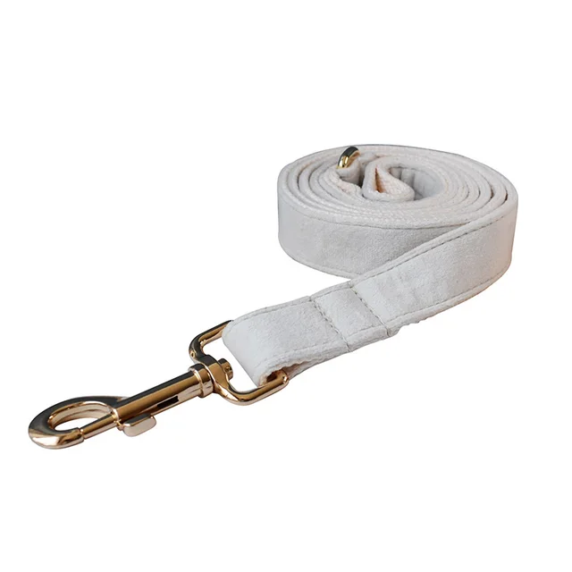 Milky White Velvet Dog Collar Alloy Buckle Pet Supplies Dog Leash - Shop at LoveMi