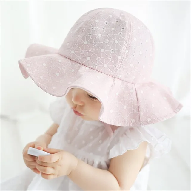 Girls Spring And Autumn Thin Large Brim Sunscreen Hat Pink - Shop at LoveMi