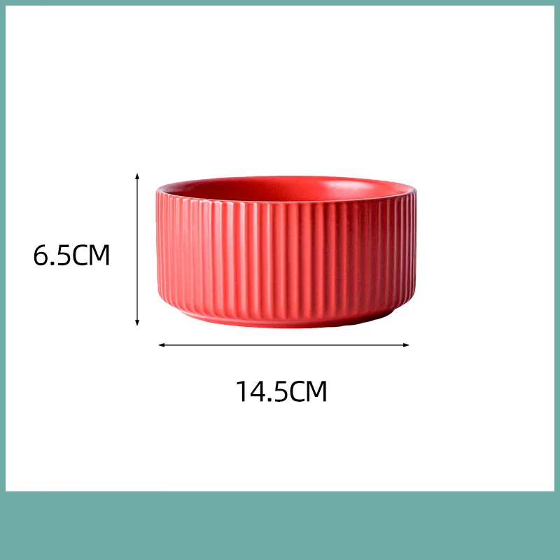 Creative Personality Household Ceramic Bowl Tableware - Red