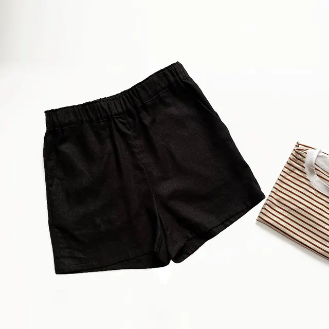 European And American New Linen cotton Wide Leg Pants Black - Shop at LoveMi