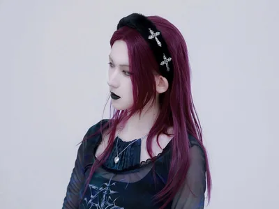 Handmade Headdress Punk Style Bow Love Black Sweet Hairpin Cross Plush - Shop at LoveMi