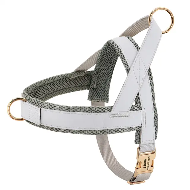 Lettering Large Dog Vest Chest Harness Grey - Shop at LoveMi