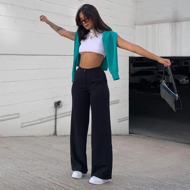 Black Loose And Slim All match Straight Casual Pants Black - Shop at LoveMi