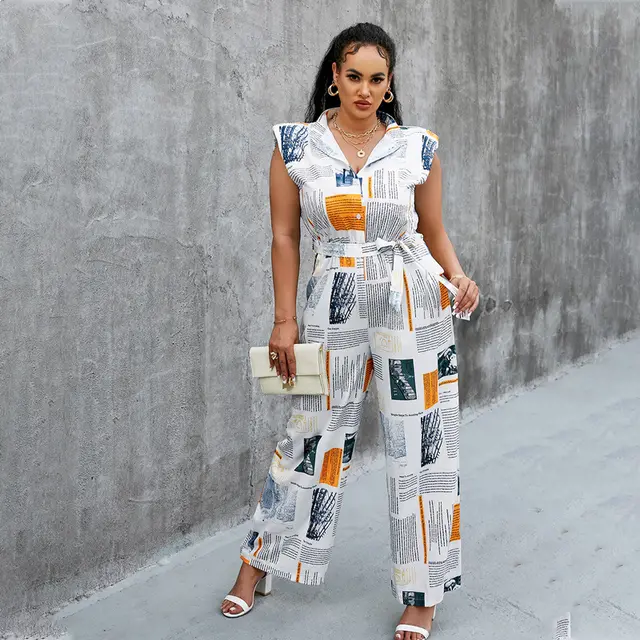 European And American Style Print Short Short Sleeve Fashion Slim Contrast Color Jumpsuit Suit - Shop at LoveMi