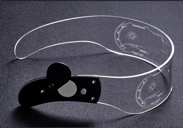 LED Light Luminous Glasses Futuristic Sense Of Technology - Unilateral Discoloration - View 1