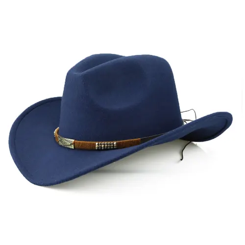 Fashion Personality Woolen Denim Hat Navy - Shop at LoveMi