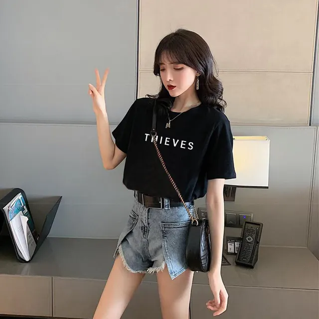 Loose Half sleeved Design Niche Chic Sweet And Spicy Top H - Shop at LoveMi