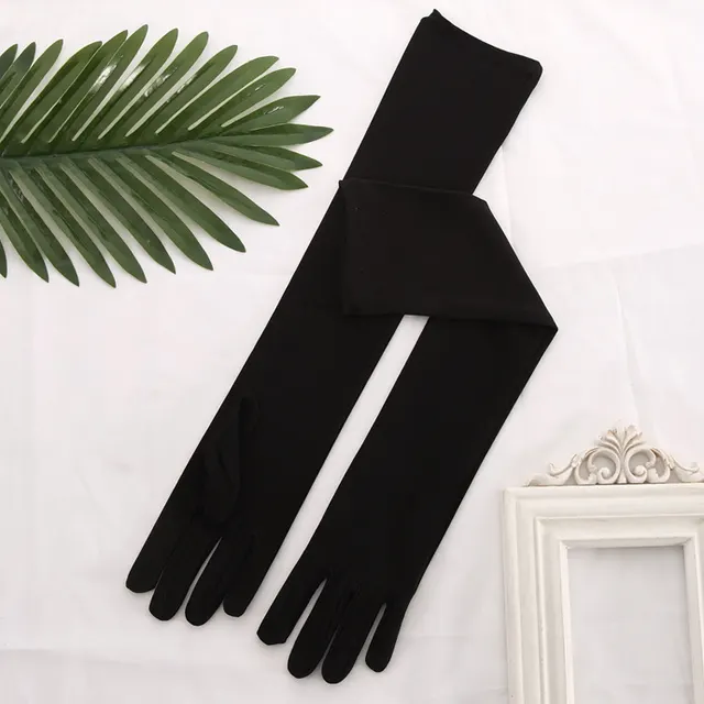 50cm Over Elbow Performance Matte Stretch Gloves Black - Shop at LoveMi