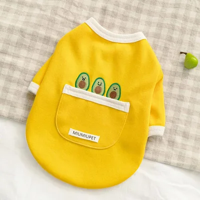 New Pet Button Sweater Dog Clothes Yellow - Shop at LoveMi