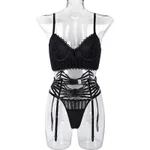 Craft Strap Cross Body Sculpting V Neck Lingerie - Black