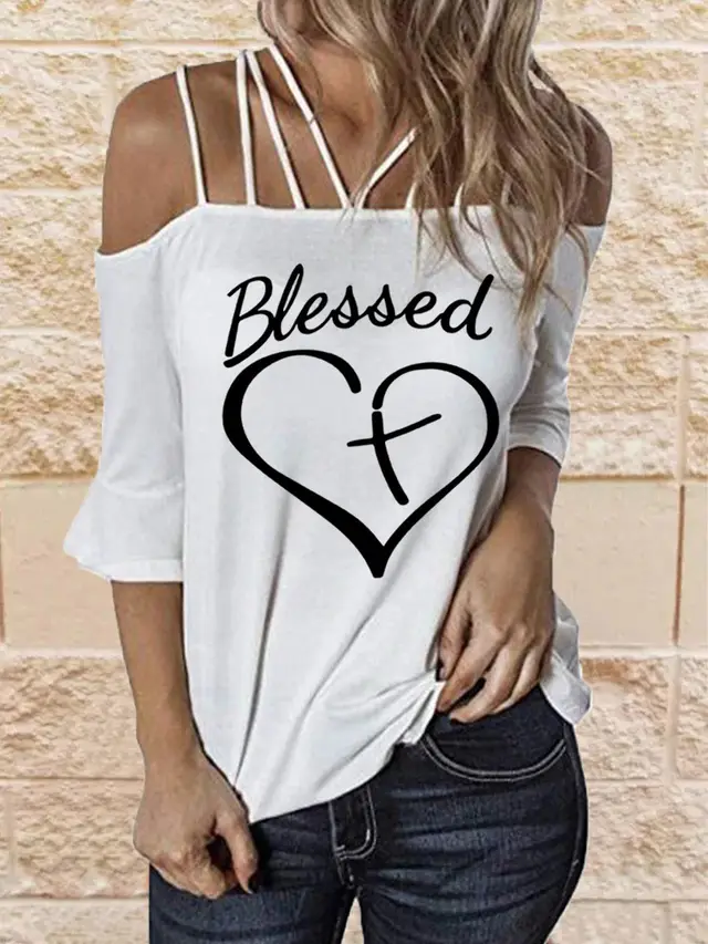 Women's Fall New Trumpet Sleeve T Shirt White - Shop at LoveMi