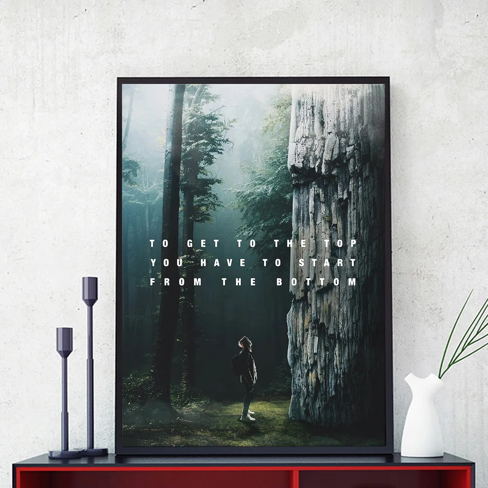 Modern Wall Decor Canvas Inspirational Quotes Painting Wall Art Poster Hit Hg02 - Shop at LoveMi