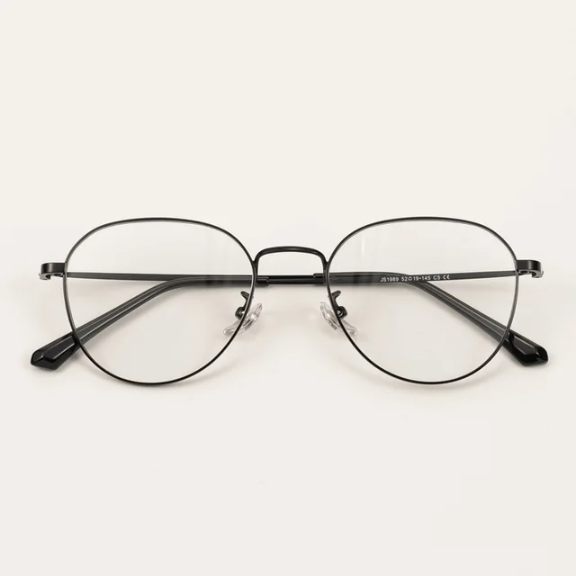 Women's Retro Round Frame Myopia Glasses Frame Black - Shop at LoveMi