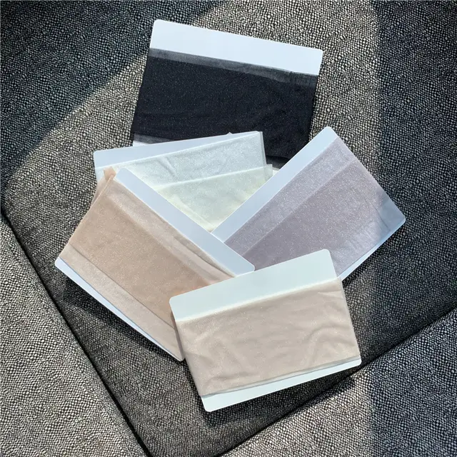 Micro shimmering Transparent Pearly One line Crotch Bottoming Socks Pearl Plus Size - Shop at LoveMi