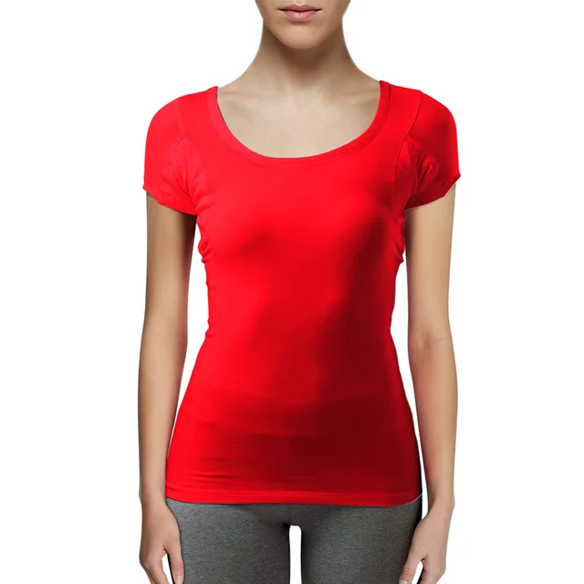Women's Modal Short Sleeve T Shirt Double Layer Red - Shop at LoveMi
