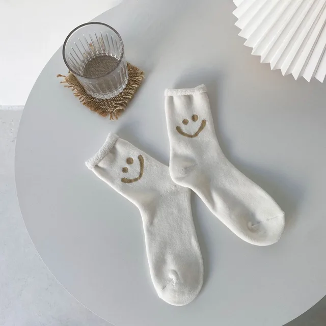 New Terry Curling Thickened Warm And Comfortable Cotton Socks Solid White - Shop at LoveMi