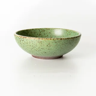 Creative Vintage Stoneware Handmade Bowl - Pale Green