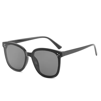 Rectangle Sunglasses Women Rimless Square Sun Glasses Black Frame Grey Sheet - Shop at LoveMi
