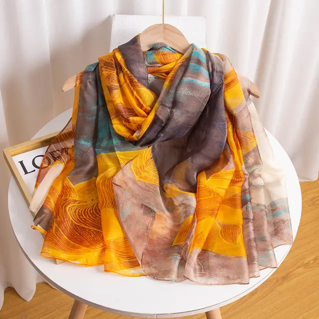 New Yourou Moire Women's Versatile Retro Ethnic Printed Yarn Whsf4402 - Shop at LoveMi