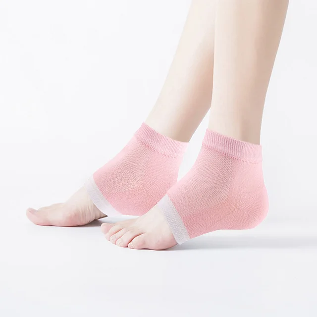 Yoga Socks Silicone Foot Crack Socks Cotton Pink - Shop at LoveMi
