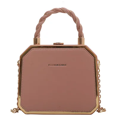 Niche Design Chain Bag Fashion One Shoulder Tote Box Bag Pink - Shop at LoveMi