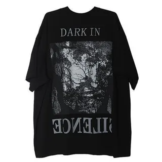 Style All-match Loose Casual Couple Tops - Black