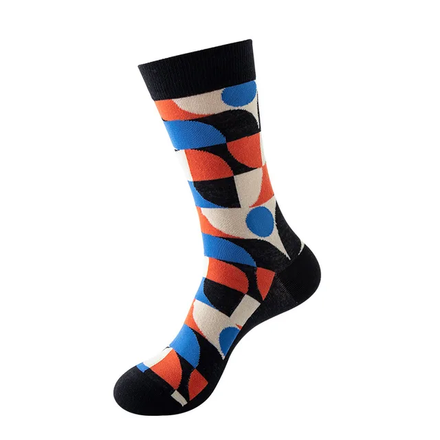 Niche Trendy Mid Tube Socks Couple Geometric 7 Style - Shop at LoveMi