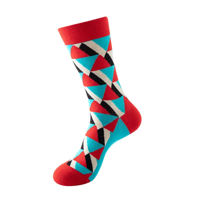 Niche Trendy Mid Tube Socks Couple Geometric 9 Style - Shop at LoveMi