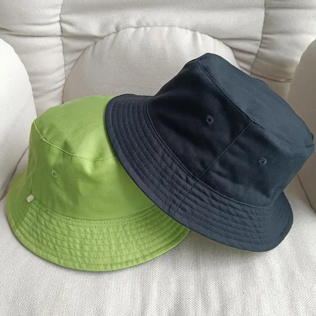 Net Red Female Big Head Circumference Double sided Fisherman Hat Green - Shop at LoveMi