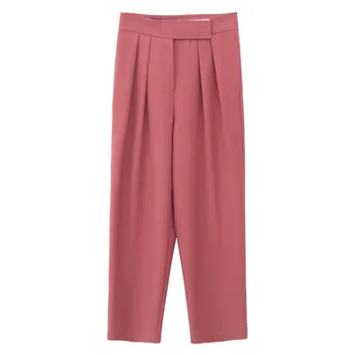 Women's Loose Wide Leg Velcro Suit Pants Pink - Shop at LoveMi