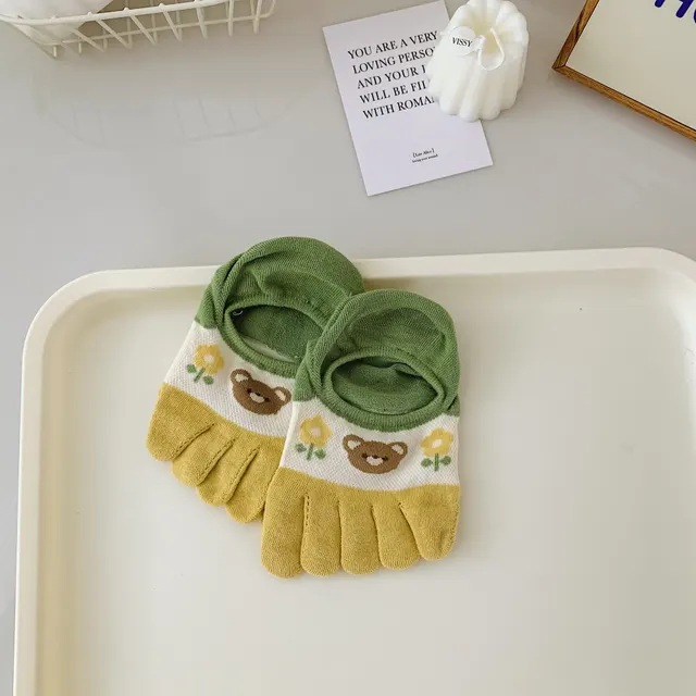 New Cute Cartoon Non slip Breathable Five toed Socks 72541Style - Shop at LoveMi