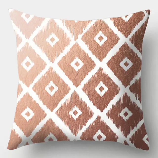 Modern Simple Pillow Home Cushion Geometric Peach Skin Fabric 1 - Shop at LoveMi