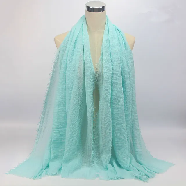 Fashion Vacuum Women's Scarf Cotton Linen Headscarf Light Blue - Shop at LoveMi