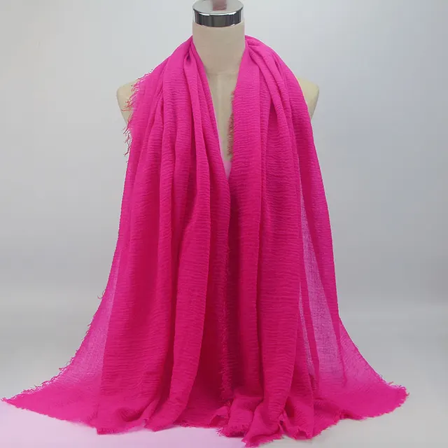 Fashion Vacuum Women's Scarf Cotton Linen Headscarf Rose Red - Shop at LoveMi