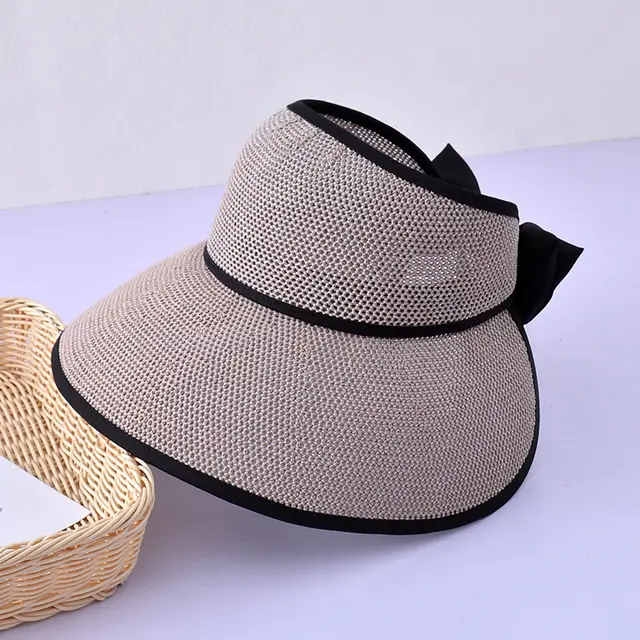 Women's Summer Sunshade Foldable Big Brim Top Hat Grey - Shop at LoveMi