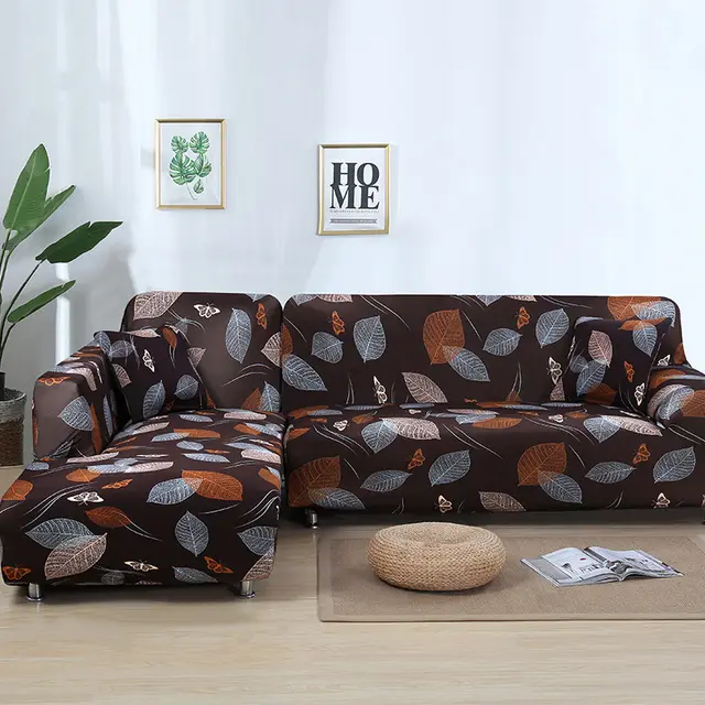 Home Fashion Stretch Print Modular Sofa Cover One Leaf Knows Autumn - Shop at LoveMi