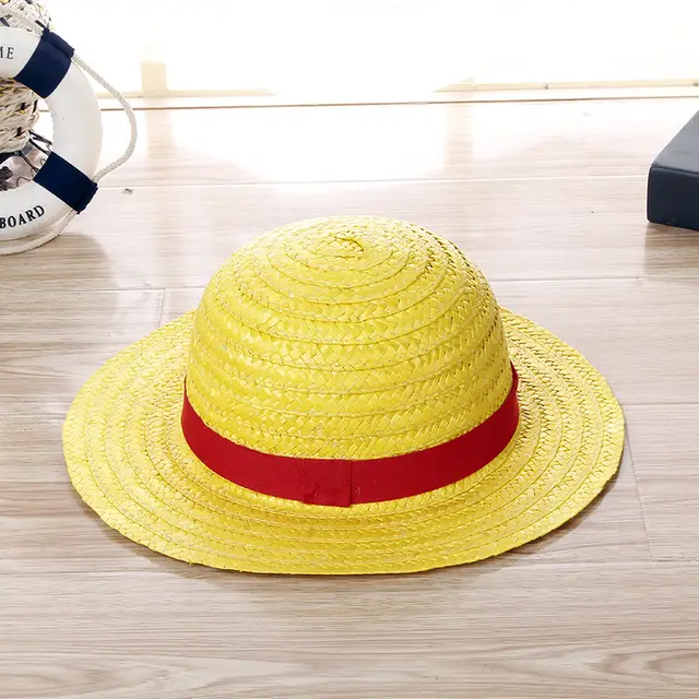 Woven Straw Hat Outdoor Sun Travel Beach Sun Protection Hat Yellow - Shop at LoveMi