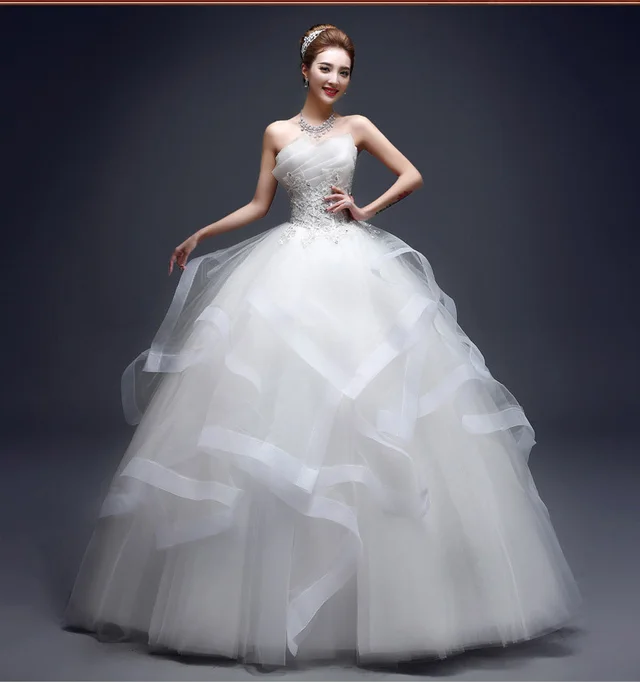One shoulder Wedding Dresses Are Neatly Repaired White - Shop at LoveMi