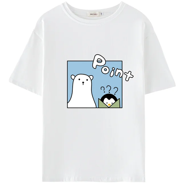 Loose Cotton T Shirt White Short Sleeve Top White - Shop at LoveMi
