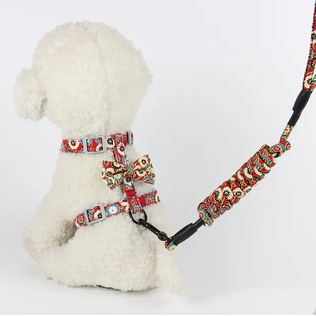 Creative Floral And Japanese Style Cat Leash Red - Shop at LoveMi